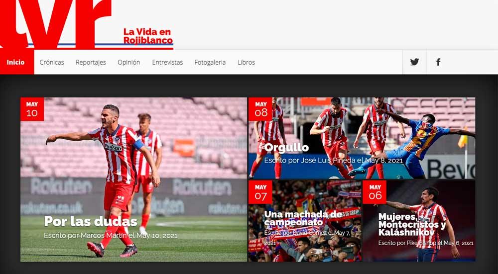 webs atlético de Madrid