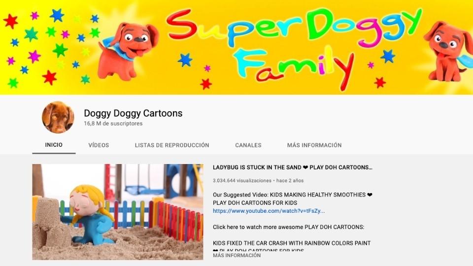 portada del canal de youtube de doggy doggy cartoons