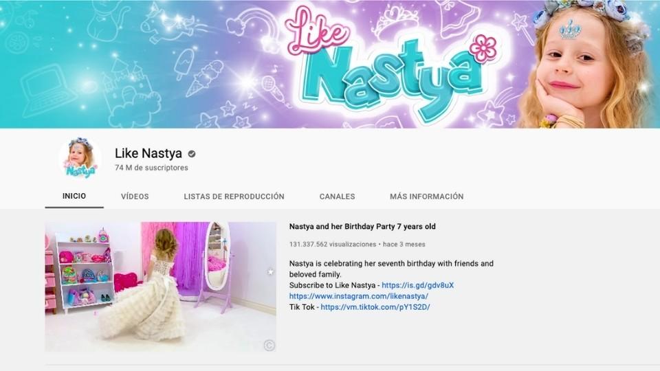 portada de canal de youtube like nastya
