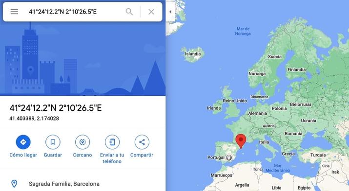 buscar coordenadas google maps