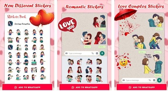 pegatinas de amor en whatsapp stickers