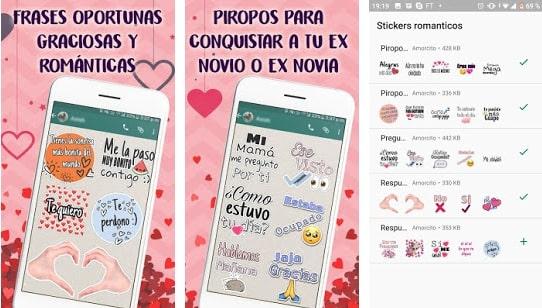 stickers de amor y piropos para android