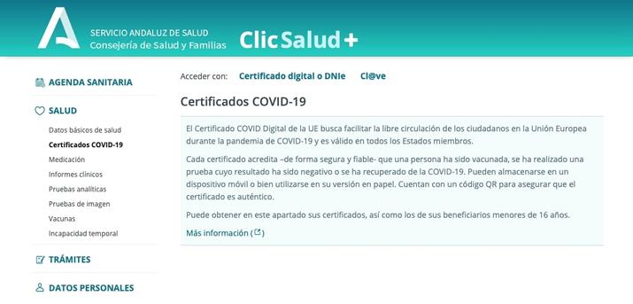 certificado covid digital ue andalucia