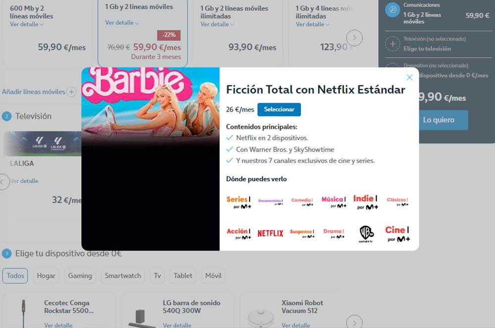 Ficción Total con Netflix en Movistar