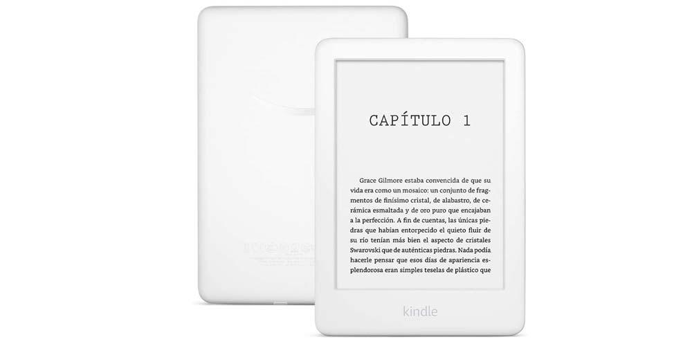 Amazon Kindle de color blanco