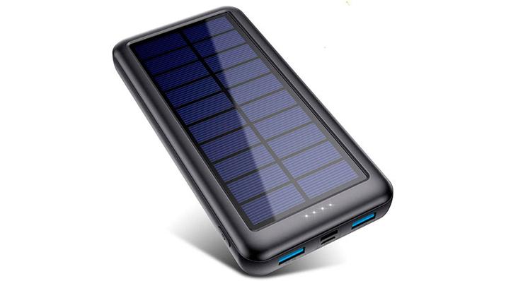 Una batería con carga solar