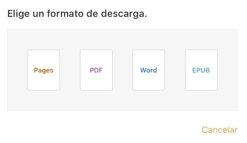 archivo formato a guardar pages word