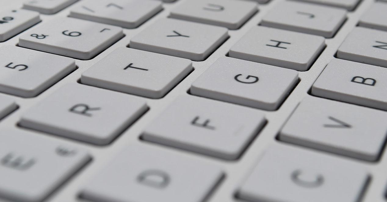 Vista de las teclas de un teclado portátile