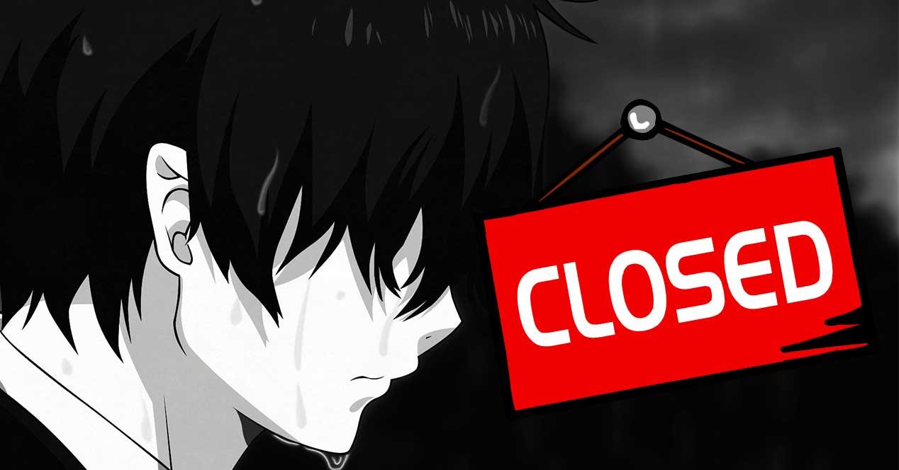 web anime cerrada