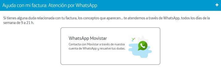 WhatsApp para hablar con Movistar