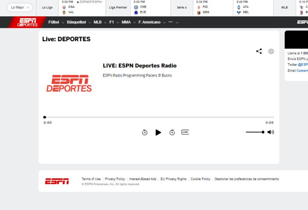 ESPN Deportes web