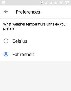 elegir temperatura google