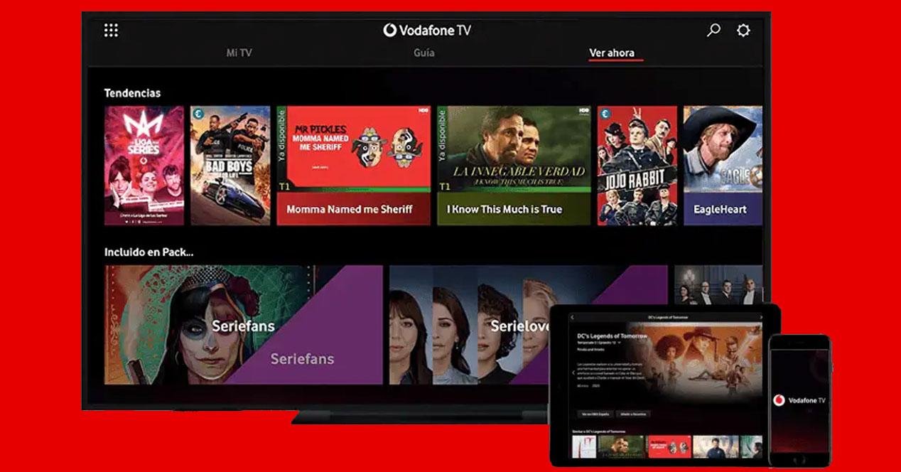 Television channels on Vodafone TV