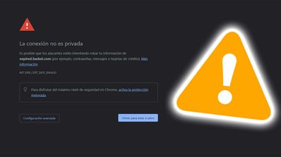 error conexion privada no es segura