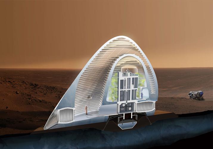 Casa di ghiaccio su Marte