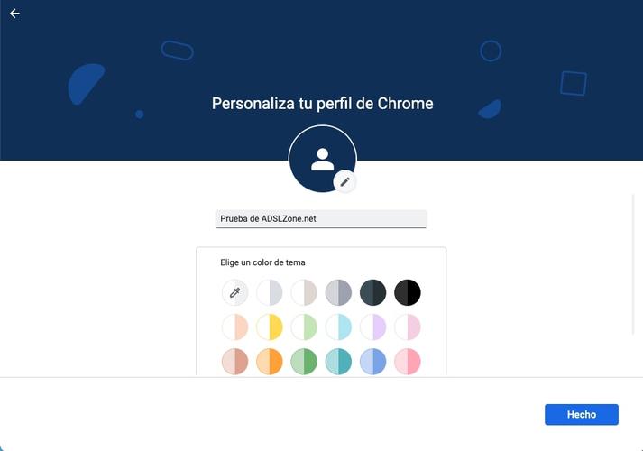 personalizar perfil google chrome
