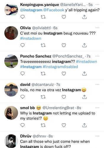 Instagram again fails and is out of order
