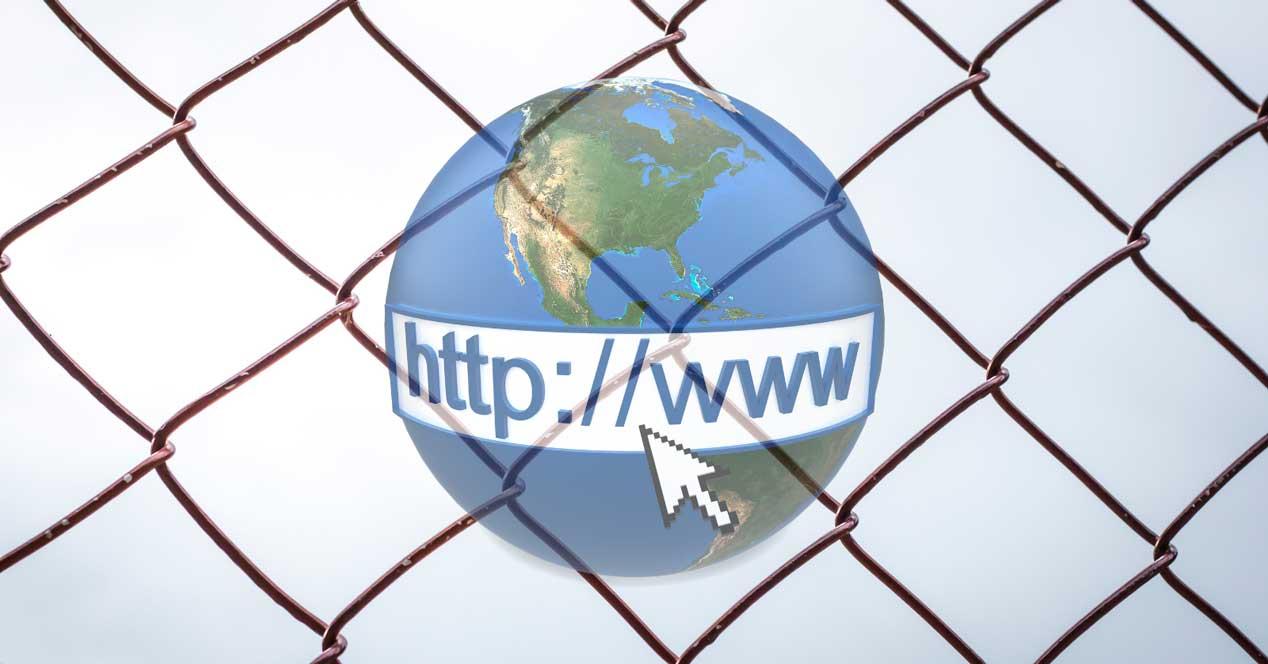 Paginas webs prohibidas