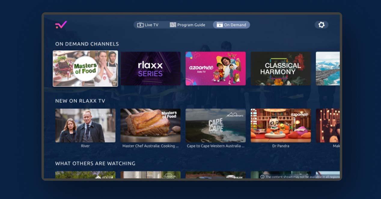 rlaxx TV disponible en Samsung
