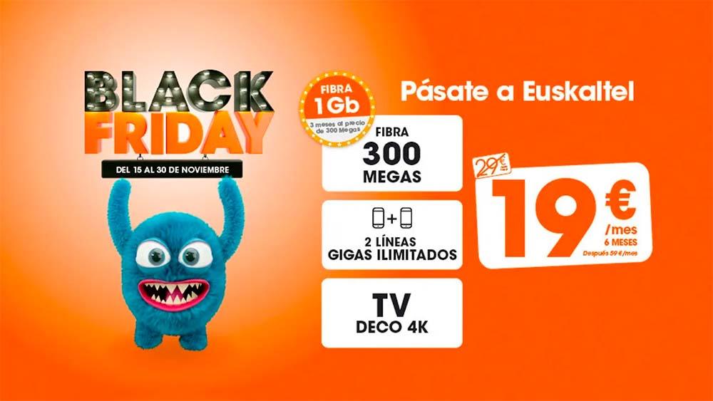 Black Friday de Euskaltel: móviles con descuentos y GB ilimitados de regalo
