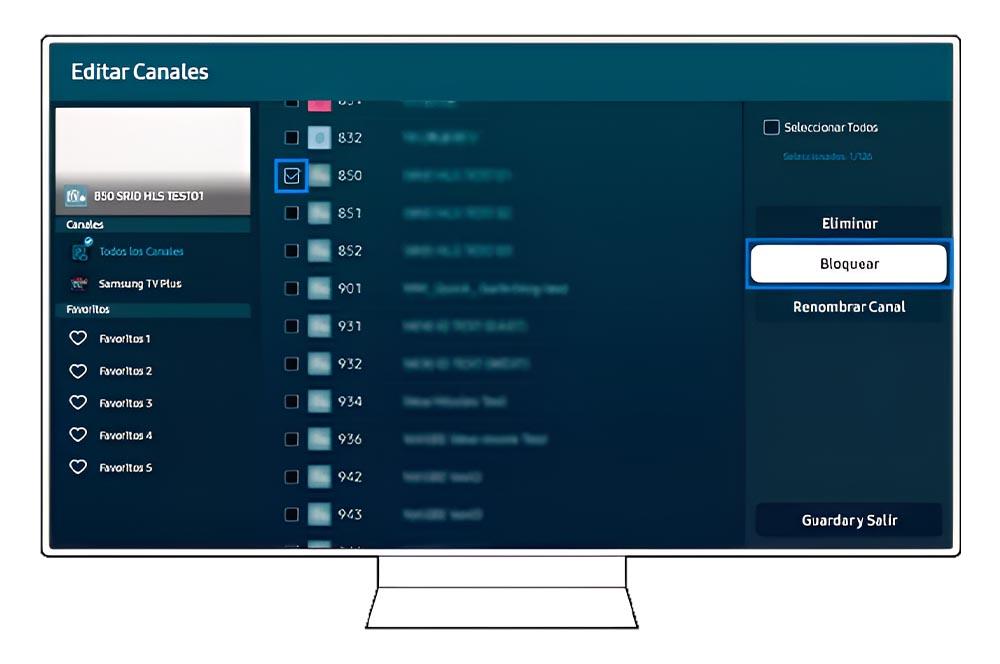 bloquear canales smart tv Samsung