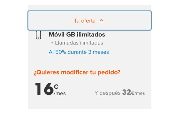 Línea móvil con datos ilimitados de Euskaltel