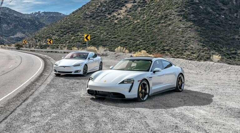 Vergleichbarer Porsche Taycan Tesla Model S
