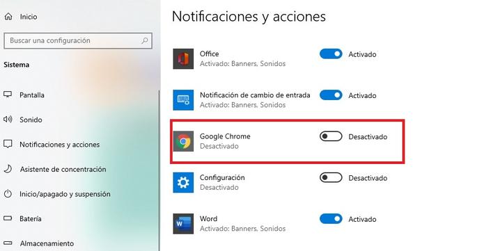 disable chrome notifications