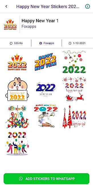 Stickers Año Nuevo WhatsApp