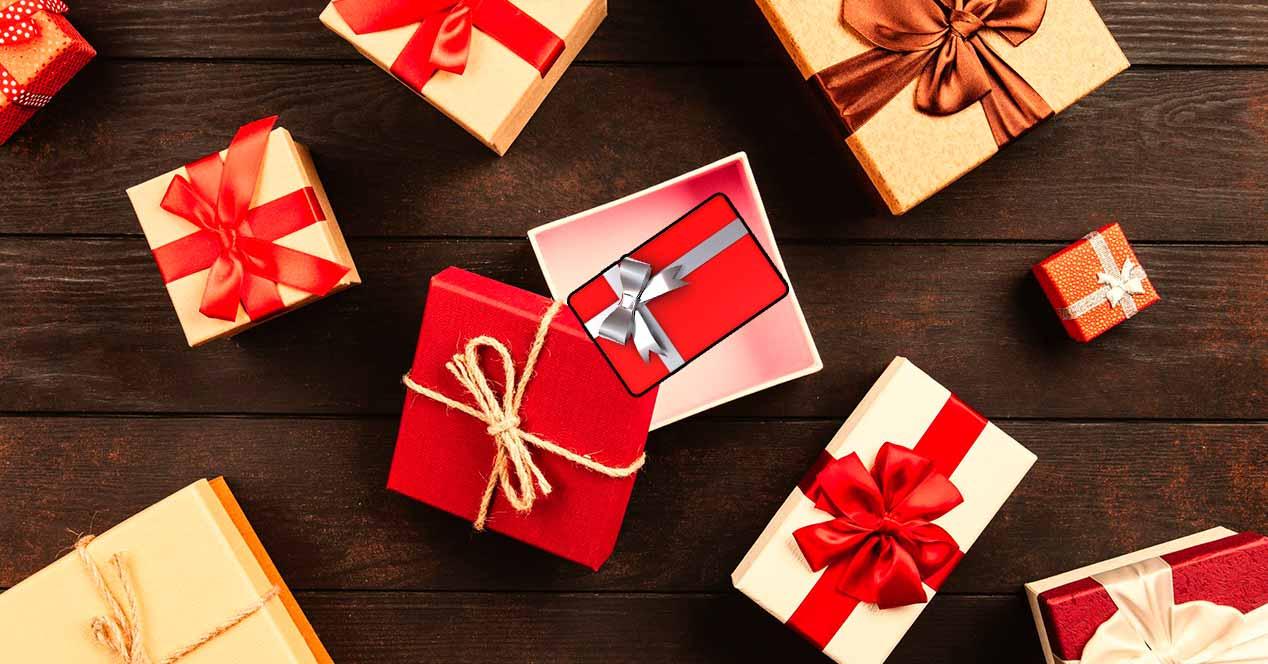 Tarjetas regalo pra regalar en Navidad
