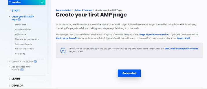 aprender a crear web amp