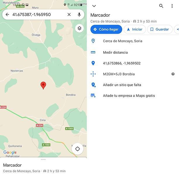 Coordenadas exactas Google Maps con Android