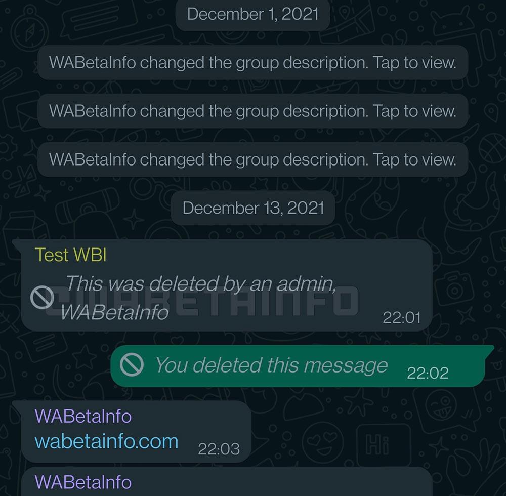 Eliominar mensajes WhatsApp