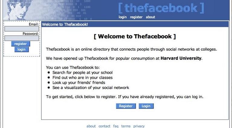 Evolución Facebook 2005