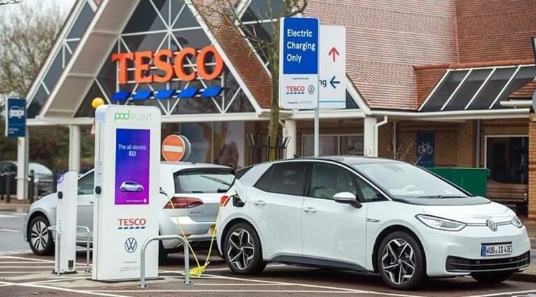Supermercados cargar coche eléctrico