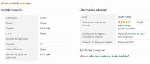 Informations Amazon