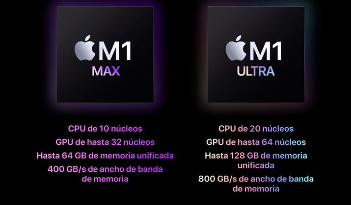 Nuevos Chip M1 Max y M1 Ultra
