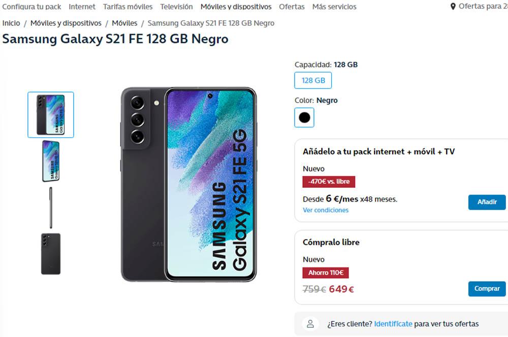 Samsung Galaxy S21 FE en Movistar