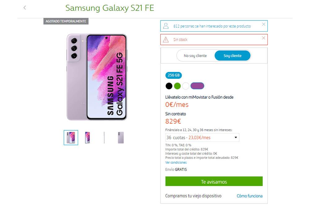Samsung Galaxy S21 FE movistar