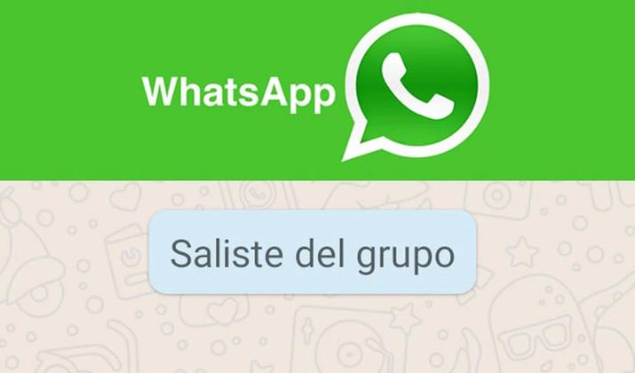 Notificarea ieșirii grupului de WhatsApp