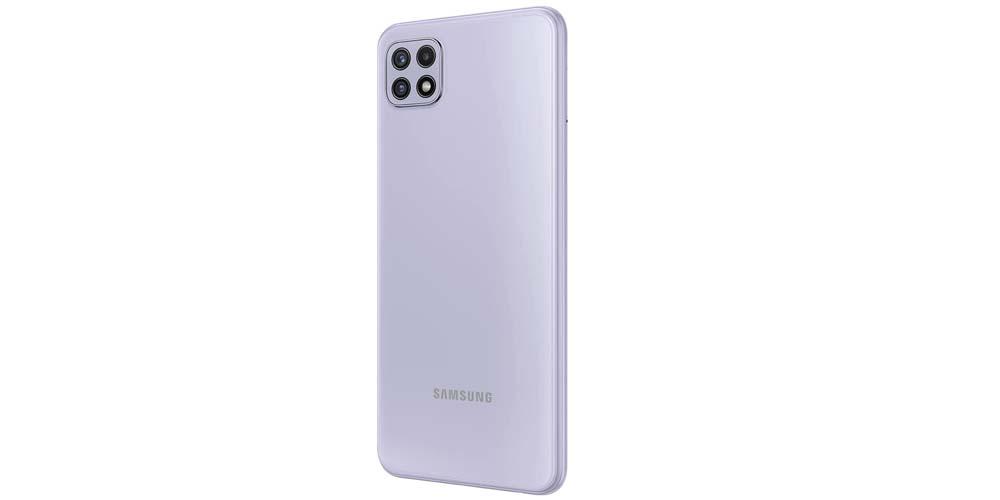 Rear of the Samsung Galaxy A22 phone