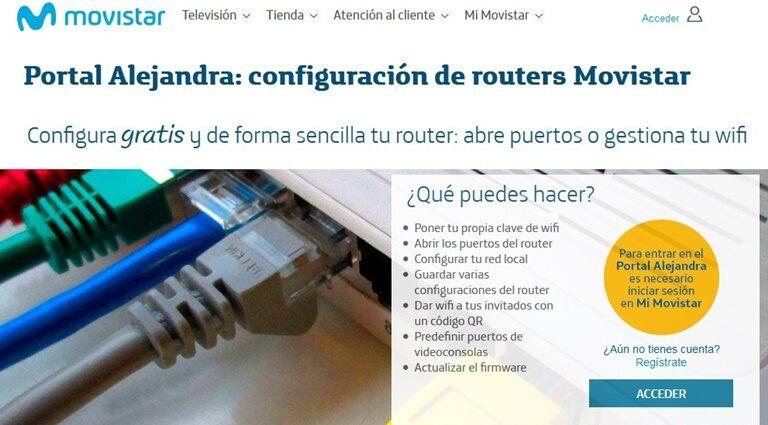 Portail Alejdra Movistar routeur WPS
