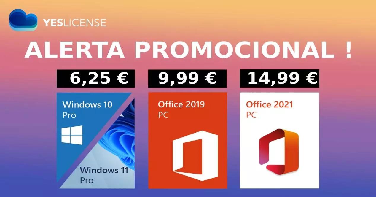 Licncias Windows Office baratas Yeslicense