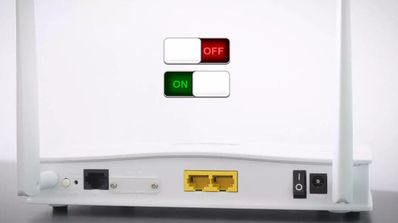 apagar encender router