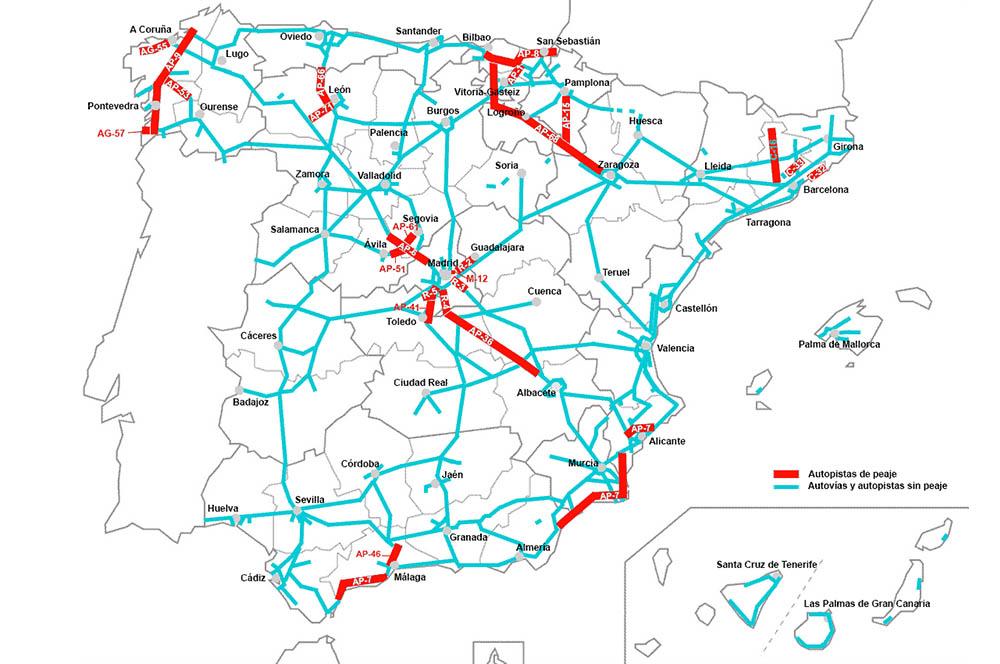 Carreteras peaje España