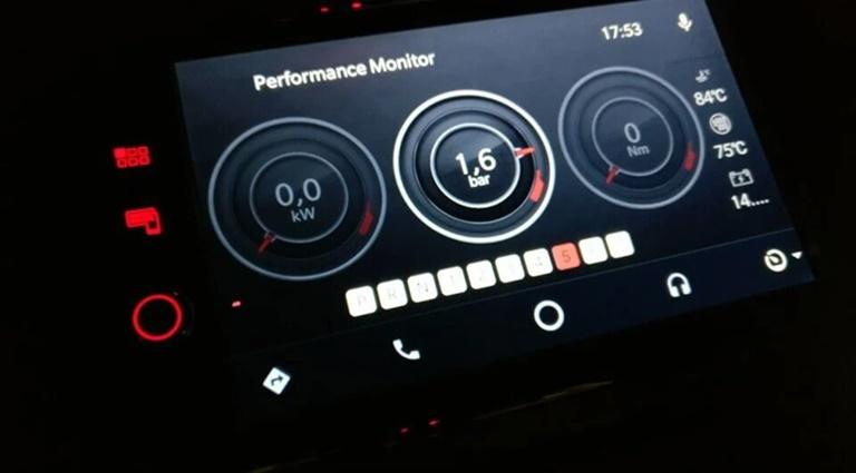 Monitor výkonu Android Auto