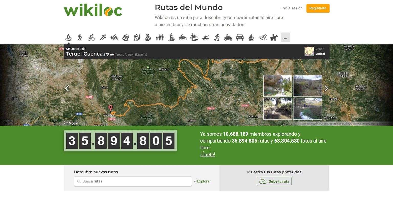 Wikiloc Rutas 5 webs que todo amante del senderismo no puede perderse