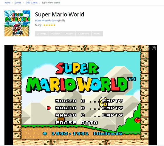 Emulator Super Mario World