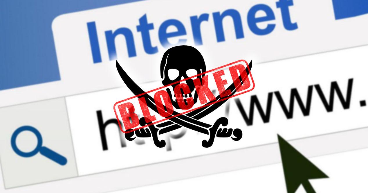 Webs piratas bloqueadas