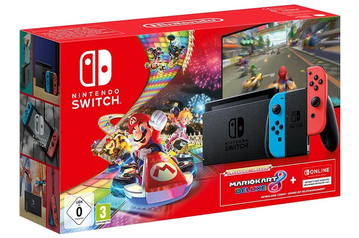 Nintendo Switch + Mario Kart 8 (downloadable) + 3 months Nintendo Switch Online